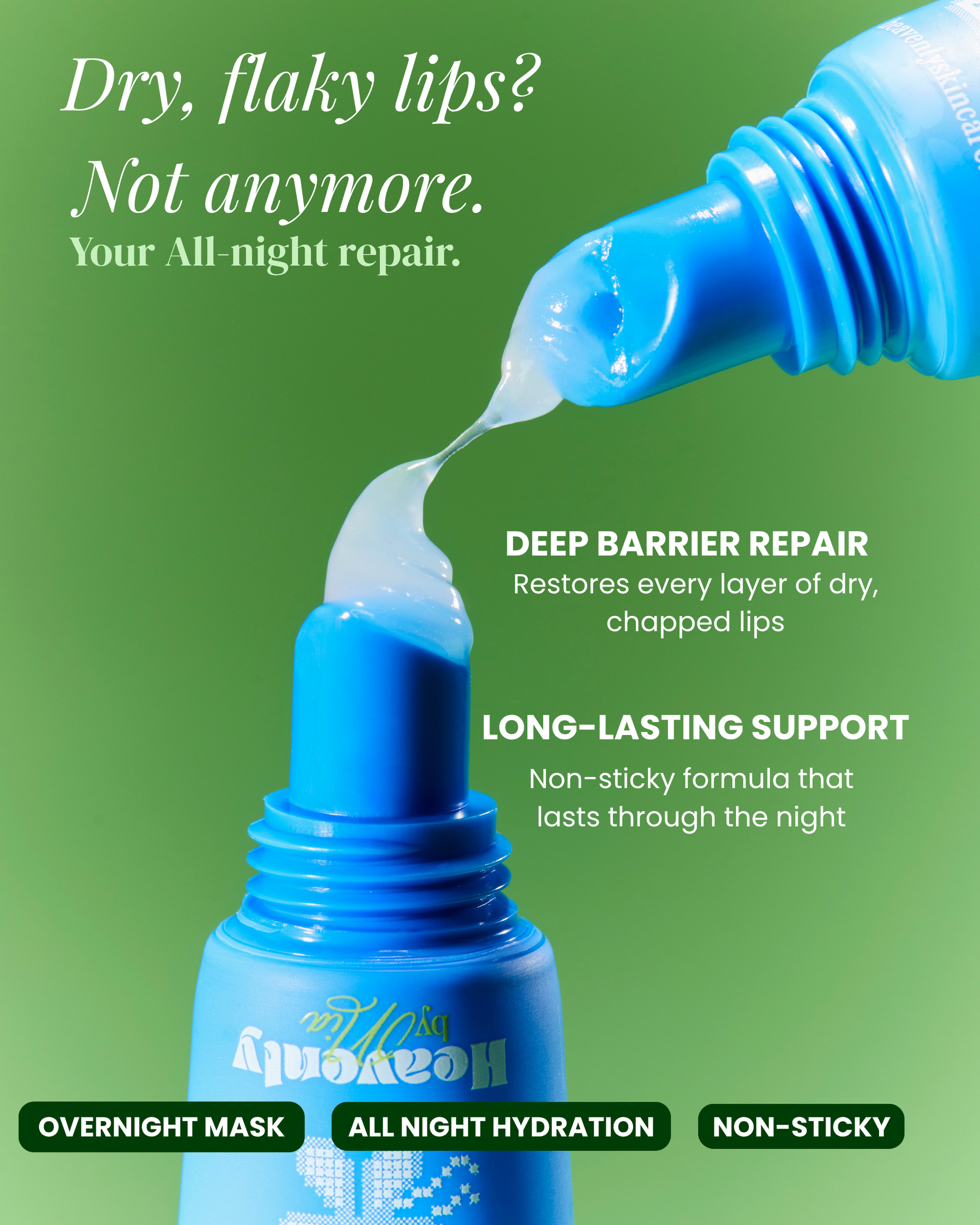 Overnight recovery for dry, sensitive lips