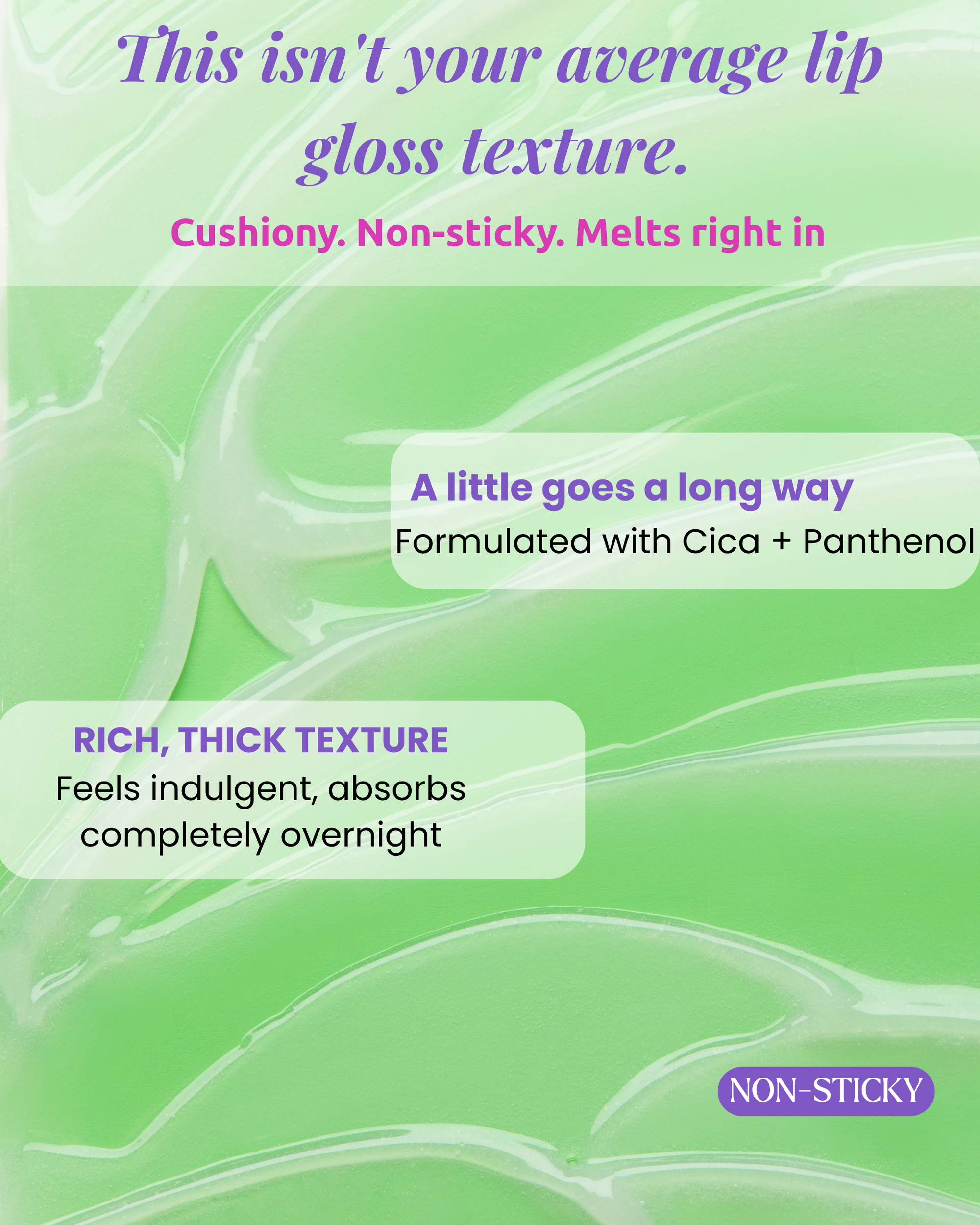 Overnight recovery for dry, sensitive lips